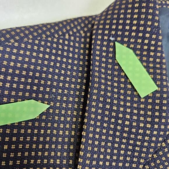 VTG Zanieri Lanificio Cessilstrona Wool Sport Coat Mens 38L Houndstooth Blazer - Picture 5 of 16